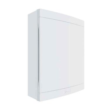 Imagem de Cd De Sobrepor Para Disjuntor 28 Din - 24 Ul Branco 1 Porta - Proteção Uv - Bet Plásticos