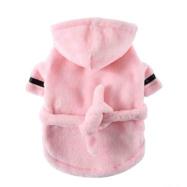 Imagem de Toalhas de microfibra para cães para secar cães grande toalha de secagem para cães médio pequeno roupão absorvente casaco personalizado roupão de banho com capuz roupas de gato macio e confortável