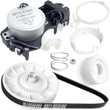 Imagem de W10913953 49tyz-e120a1 Atuador de mudança de arruela W10721967 Kit de embreagem de polia de arruela W10006384 Correia de transmissão compatível com Whirlpool Kenmore Maytag máquina de lavar substitui