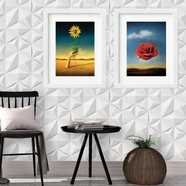 Imagem de Kit 2 Quadros Flores Salvador Dalí - 60X48Cm