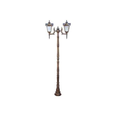 Imagem de Poste Madri Maior para Jardim de Alumínio 02 Luminária 1,99m