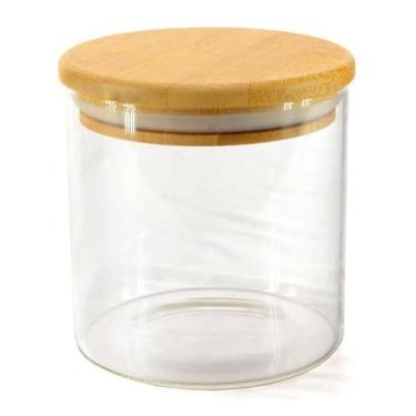 Imagem de Pote Hermético de Vidro com Tampa de Bambu 700ml Domni
