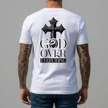Imagem de Camiseta Personalizada Masculina God Over Everything Fé Congressos Eve
