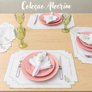 Imagem de Kit Jogo Americano Alecrim 12 Pçs Souplats Mesa De 6 Lugares Mesa Post