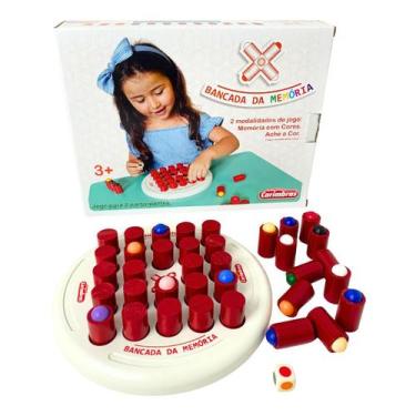 Imagem de Jogo Infantil Bancada de Memória Brinquedos Educativos de Madeira Cari
