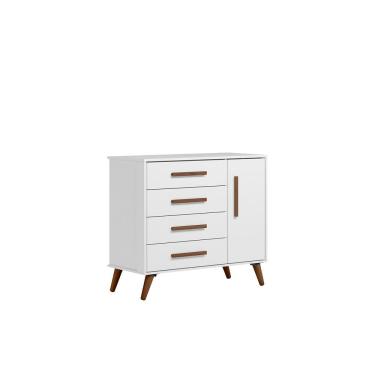 Imagem de Cômoda Retro Com Sapateira 1 Porta 4 Gavetas Liberty Móveis