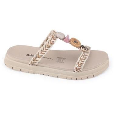 Imagem de Sandália Flat feminina Dakota Y6802 Papete Pedraria Colorida-Feminino