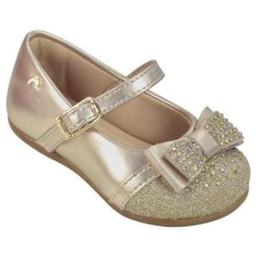Imagem de Sapatilha Infantil Pampili Angel 4.01038 Com Laço e Glitter Strass Cor:;Tamanho:19;Genero:Feminino-Feminino