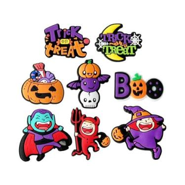 Imagem de Pingentes De Halloween Para Sapatos, 8 Peças, Decorações Fofas De Abób