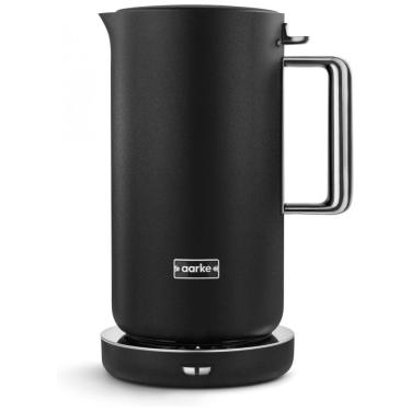 Imagem de Chaleira elétrica Aarke preta inox 1,2L com Controle de Temperatura, Design Premium e parede dupla 110V