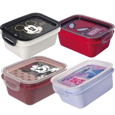 Imagem de Marmita com Trava Disney Marvel 850 ml Pote Papinha p/ Passeios Plasút