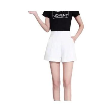 Imagem de Shorts De Cintura Alta Em a Com Pernas Largas Para Mulheres, Estilo Ca