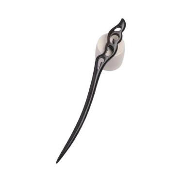 Imagem de Pregos De Cabelo Chineses Vintage Artesanais De Madeira De Ébano E Sân