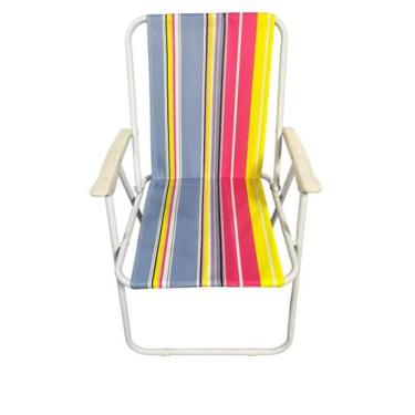 Imagem de Cadeira de Praia Dobrável 120kg Leve e Confortável - Genérica, Multico