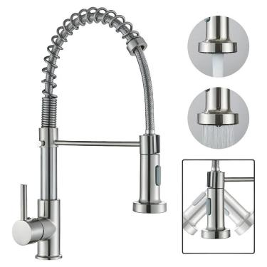 Imagem de Torneira Cozinha Inox 304 Gourmet Bancada Premium Monocomando Cromada