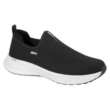 Imagem de Tênis Masculino Actvitta Casual Esportivo Slip On, 38, Preto, Branco