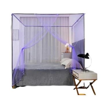 Imagem de Mosquiteiro Grande Para Cama De Solteiro Com Tela Fina, Uma Porta E Am