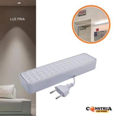 Imagem de Luminária Emergência 5w 60 Leds Recarregável 6500k 110v/220v - CTB