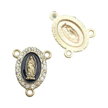 Imagem de Pingentes De Nossa Senhora E Jesus Em 6 Cores, 30 Peças De Strass Oval