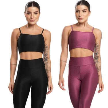 Imagem de KIT 2 Top Fitness Esmeralda Bella Fiore Roupa Para Academia Treino Moda Feminina Musculação-Feminino