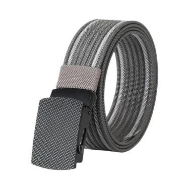 Imagem de Cinto De Nylon Preto 3.8cm Respirável Com Listras Para Esportes Ao Ar 