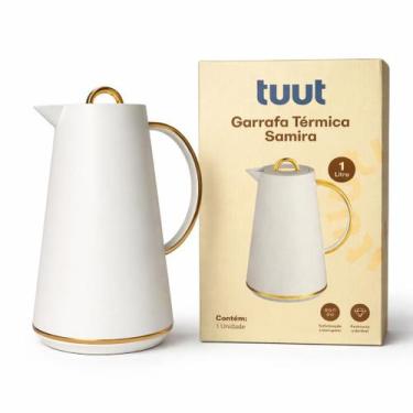 Imagem de Garrafa Térmica De Café E Chá Samira Branca Luxo 1L Tuut