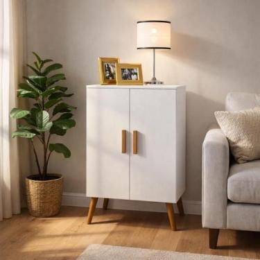 Imagem de Organizador Cali MDP Prateleiras Removíveis 4 Pes Madeira 72cm - Ravil