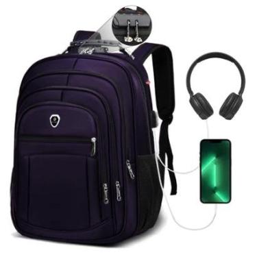 Imagem de Mochila Masculina Feminina Executiva Bolsa Dia a Dia Porta Notebook Trava Com Senha-Uni...