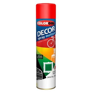 Imagem de Spray Decor Multiuso Vermelho 360ml - Colorgin Para Metal, Madeira, Gesso E Cerâmica