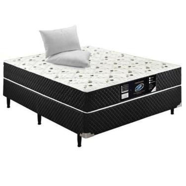 Imagem de Cama Box Conjugado Casal Molas Bonnel - 53x138x188cm