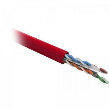 Imagem de Cabo de Rede CAT.6 CMX CX 305M para Gigabit Ethernet com 4 Pares e PVC Retardante a Chama Vermelho Agratto