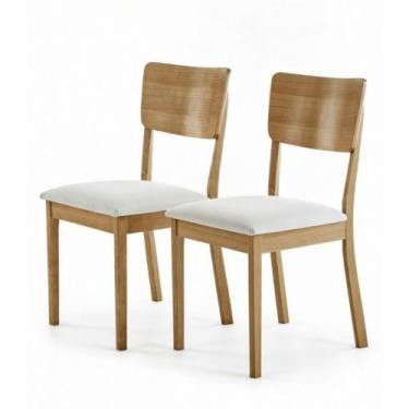 Imagem de Kit 2 Cadeiras Tereza Madeira Maciça Estofada Sala De Jantar - Talento
