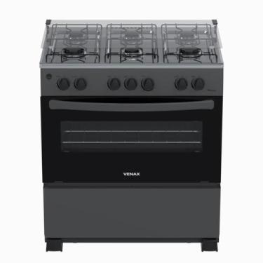 Imagem de Fogao 6 Bocas Venax Picasso GIIi Grafite Gas Glp, Bivolt