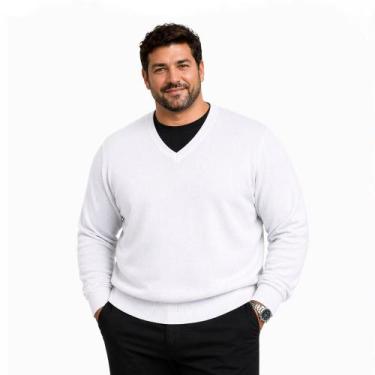 Imagem de Blusa Suéter Masculino Plus G4 G5 G6 Tricot Frio Inverno - KantyLan, B