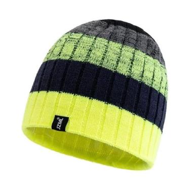 Imagem de Gorro Tricotado Unissex Com Listras Coloridas Para Inverno, Casual, Es