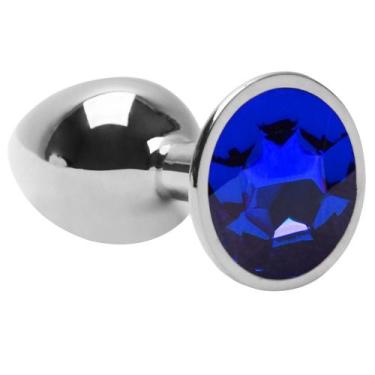 Imagem de Plug Anal Para Iniciante Pequeno em Metal Cromado com Pedra Brilhante 