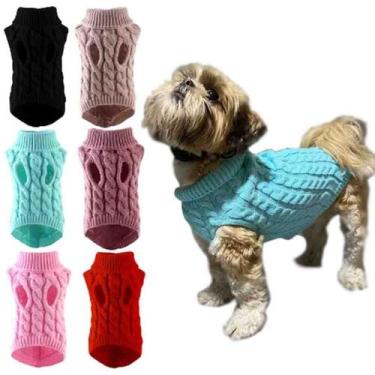 Imagem de Roupa de Cachorro Gato Frio Inverno Pequenos Medios Grande Porte SF - 