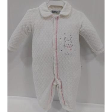 Imagem de Macacão Plush Luxo Inverno Bebê Menina Zafielo Enxoval 549, Off white,