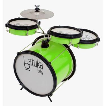 Imagem de Bateria Infantil Batuka Baby Luen Verde, à partir de 1 ano. Bateria de