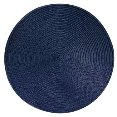 Imagem de Kit 6 Jogo Americano Redondo 38cm Sousplat Glamour Azul - Mimo Style