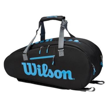 Imagem de Raqueteira Especial Coleção Ultra 9 Pack Wilson, Preto, Azul