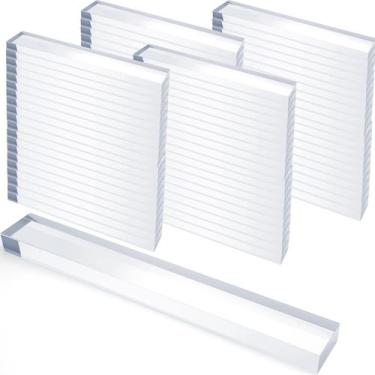 Imagem de Blocos de ajuste Innconee 100 peças transparentes 3 x 1 x 0,3 cm