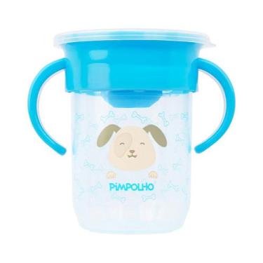 Imagem de Copo de Treinamento 360 Pimpolho Azul com Alça e Tampa - 240ML