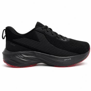 Imagem de Tênis Masculino Lynd Chronos Speed Corrida, Preto, Preto, Vermelho, 40