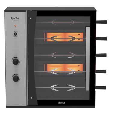 Imagem de Churrasqueira a Gas Venax Top Chef Gourmet 5 Preto 220V