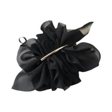 Imagem de Presilhas De Cabelo Grandes Femininas Para Primavera, Em Metal Com Flo