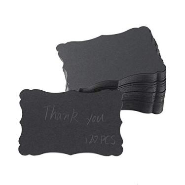 Imagem de 120 cartões pequenos de visita, vintage, cores sortidas, cartões de visita, cartões de presente para cartões de visita, cartões de presente (preto, 9,3 x 6 cm)