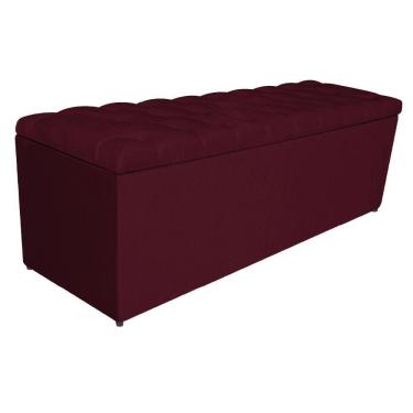 Imagem de Calçadeira Estofada Liverpool 160cm Queen Size Suede Bordô