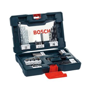 Imagem de Jogo de Brocas Soquetes e Bits Bosch Kit VLine 41 peças
