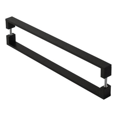 Imagem de Puxador De Porta Pivotante Alumínio Inoxidável Preto 50cm